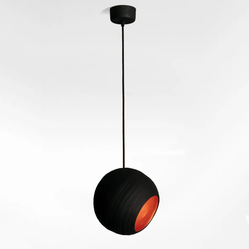 Lampe à suspension en terre cuite de style contemporain Toscot Newton Viadurini