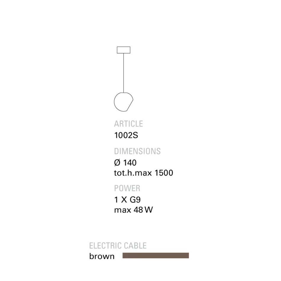 Lampe à suspension en terre cuite de style contemporain Toscot Newton Viadurini