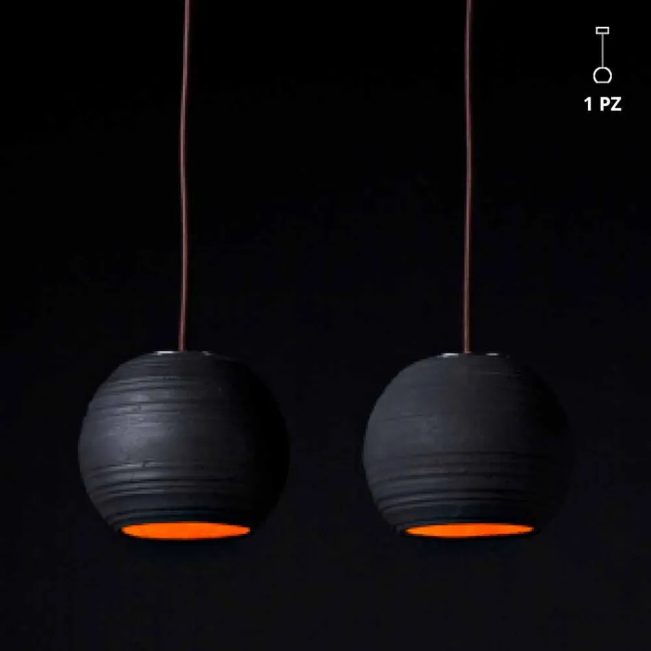 TOSCOT Newton Lampe suspension contemporaine en terre cuite faits à la main Viadurini