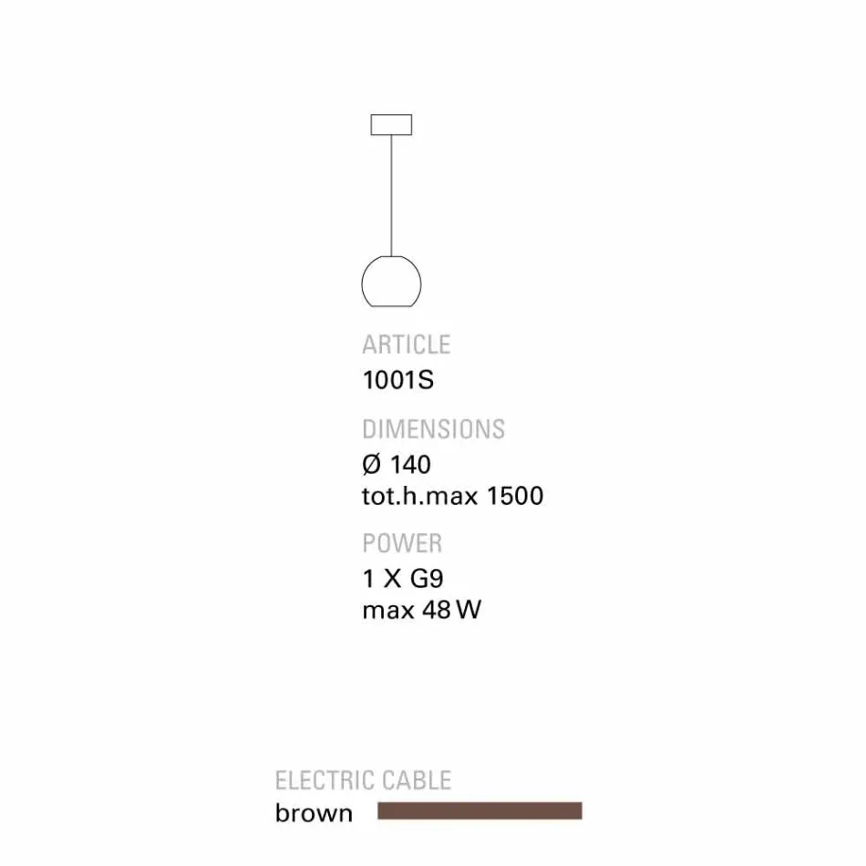 TOSCOT Newton Lampe suspension contemporaine en terre cuite faits à la main Viadurini