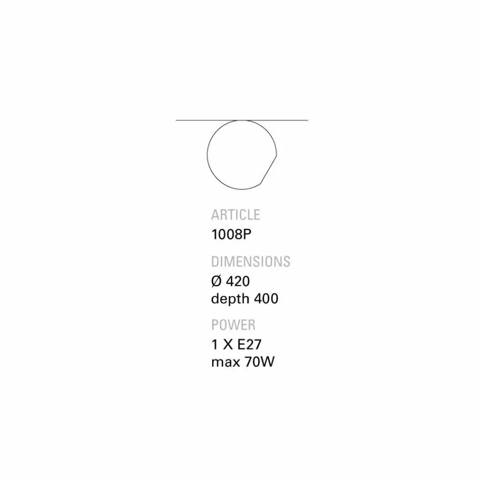 TOSCOT Newton plafond / paroi inclinée terre cuite Viadurini