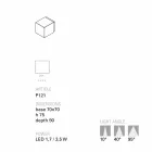 TOSCOT Smith LED terre cuite Extérieur Appliqué, faits à la main Viadurini