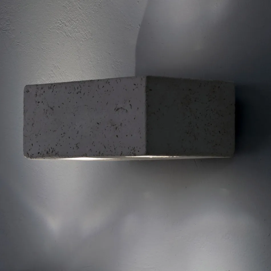 Applique de jardin LED Toscot Smith en terre cuite, fabriquée en Toscane Viadurini