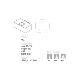 Applique de jardin LED Toscot Smith en terre cuite, fabriquée en Toscane Viadurini