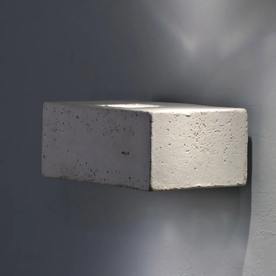 Applique de jardin LED Toscot Smith en terre cuite, fabriquée en Toscane Viadurini