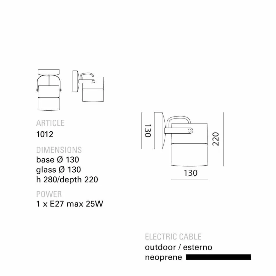 TOSCOT lampe de plafond Swing / mur en Toscane Viadurini