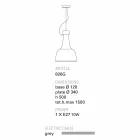 TOSCOT Turin en terre cuite lampe suspension, main Viadurini