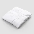 Nappe en Lin Blanc avec Bordure Plissée de Luxe Italienne - Tippel Viadurini