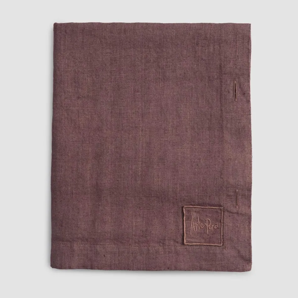 Nappe Modulable en Lin Coloré avec Boutonnières et 10 Boutons - Méditerranée Viadurini