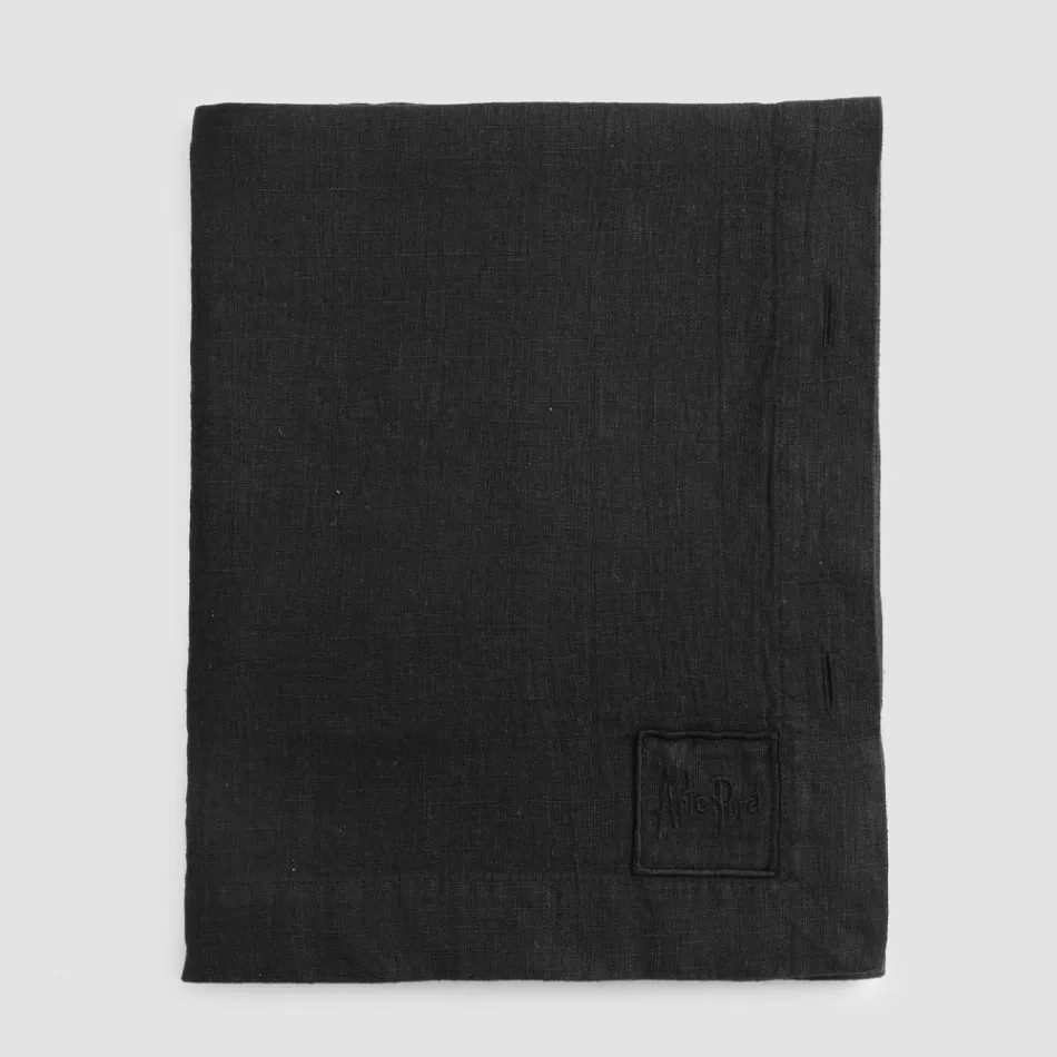 Nappe Modulable en Lin Coloré avec Boutonnières et 10 Boutons - Méditerranée Viadurini