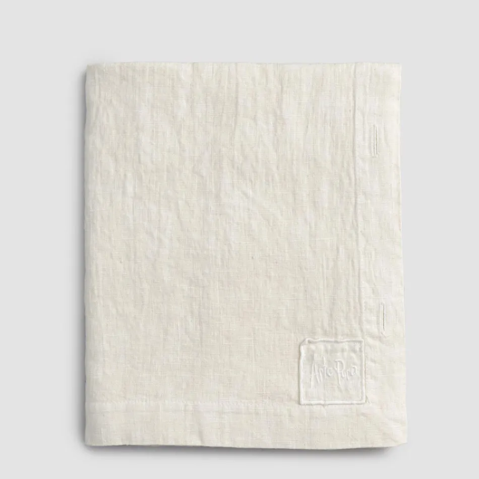 Nappe Modulable en Lin Coloré avec Boutonnières et 10 Boutons - Méditerranée Viadurini