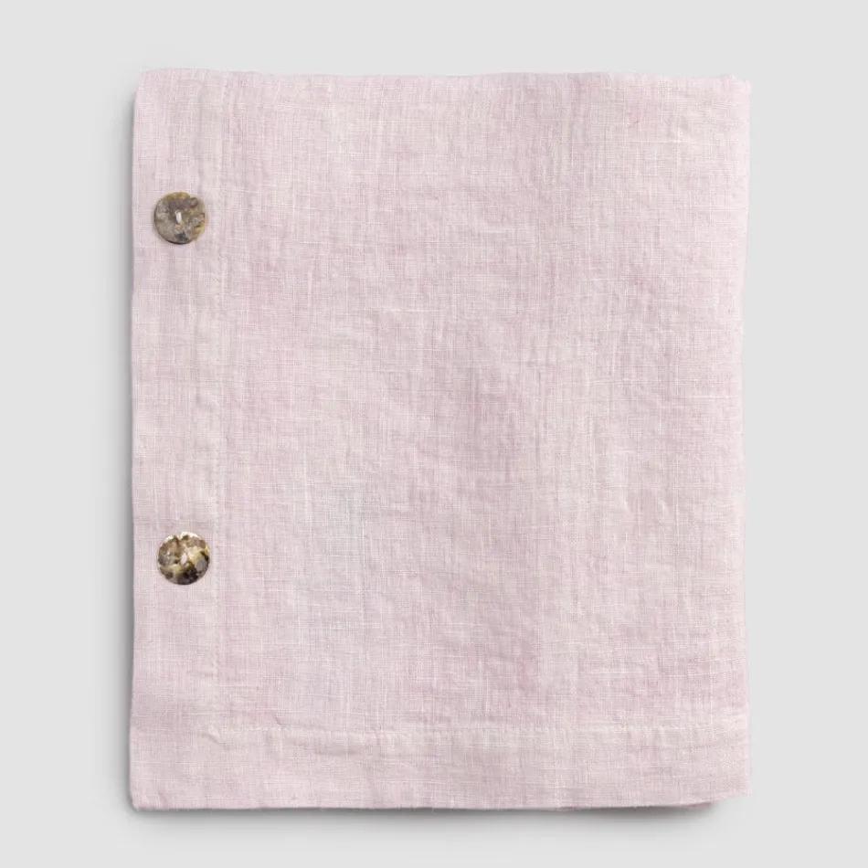 Nappe Modulable en Lin Coloré avec Boutonnières et 10 Boutons - Méditerranée Viadurini