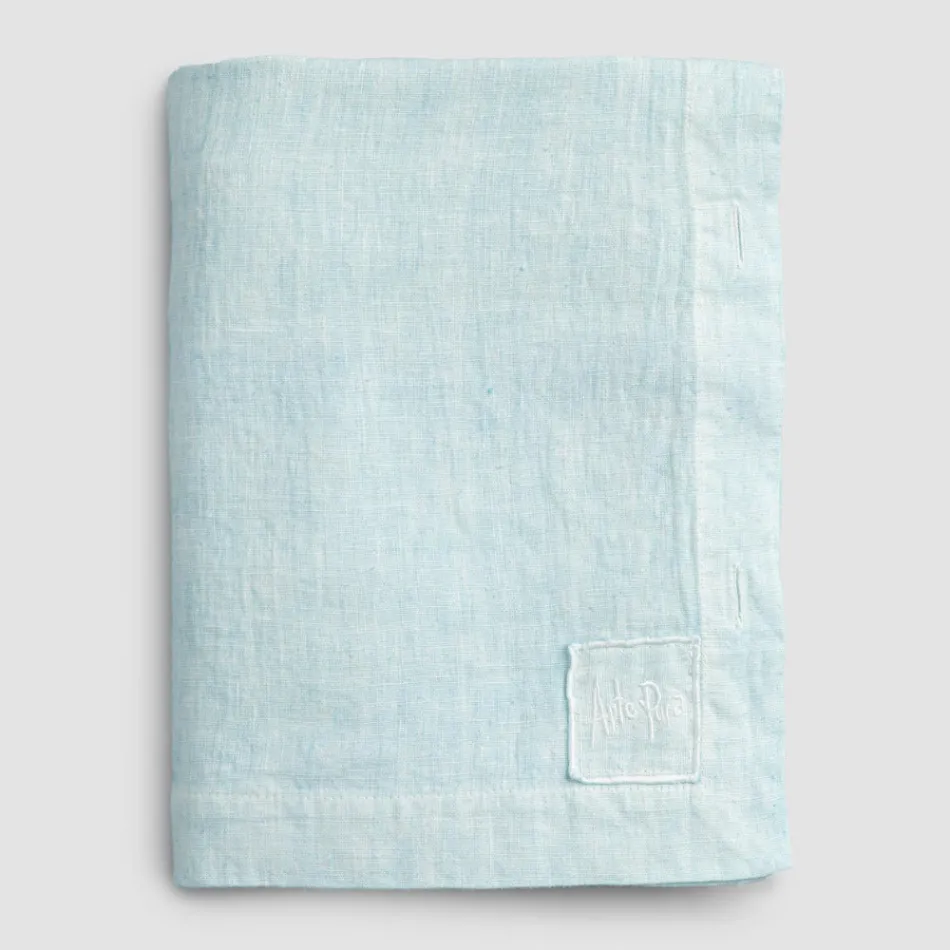 Nappe Modulable en Lin Coloré avec Boutonnières et 10 Boutons - Méditerranée Viadurini