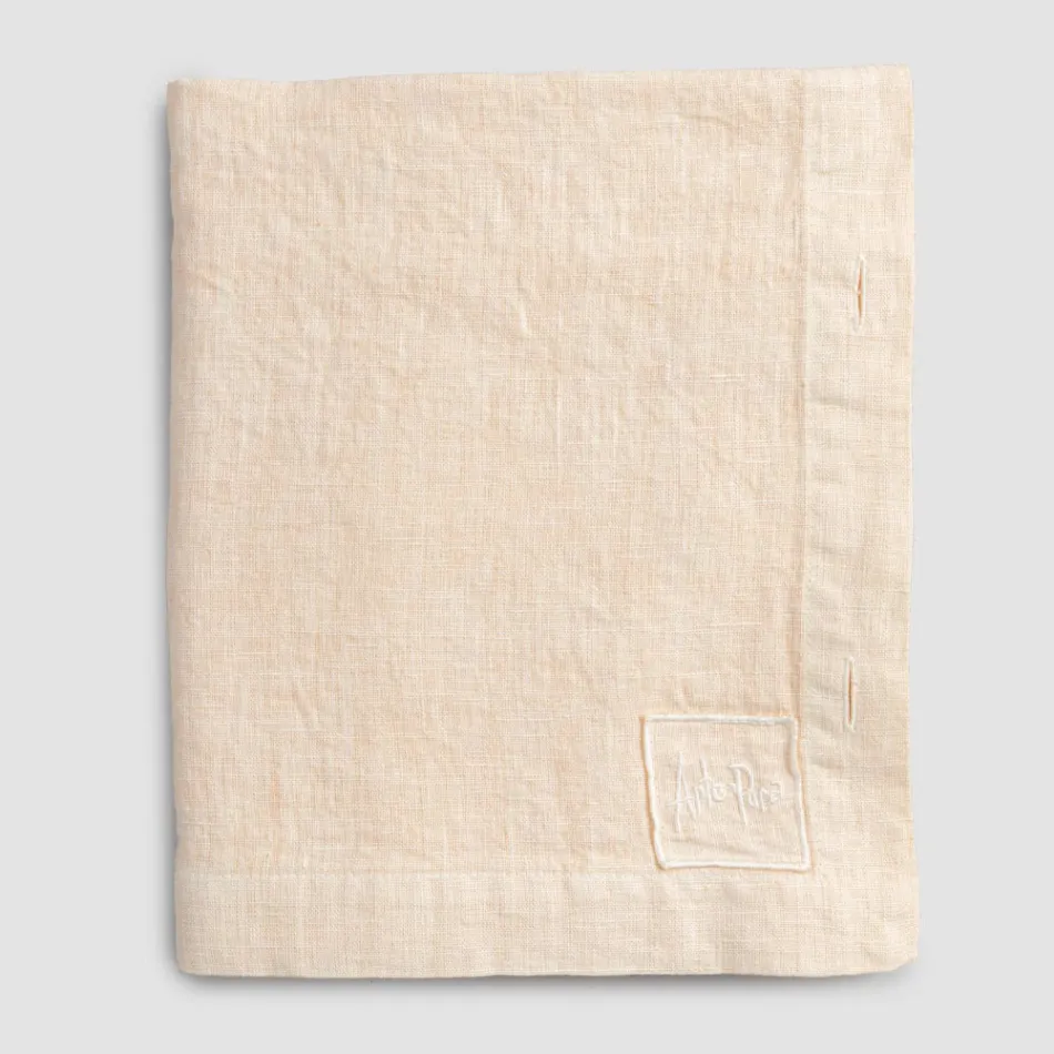 Nappe Modulable en Lin Coloré avec Boutonnières et 10 Boutons - Méditerranée Viadurini