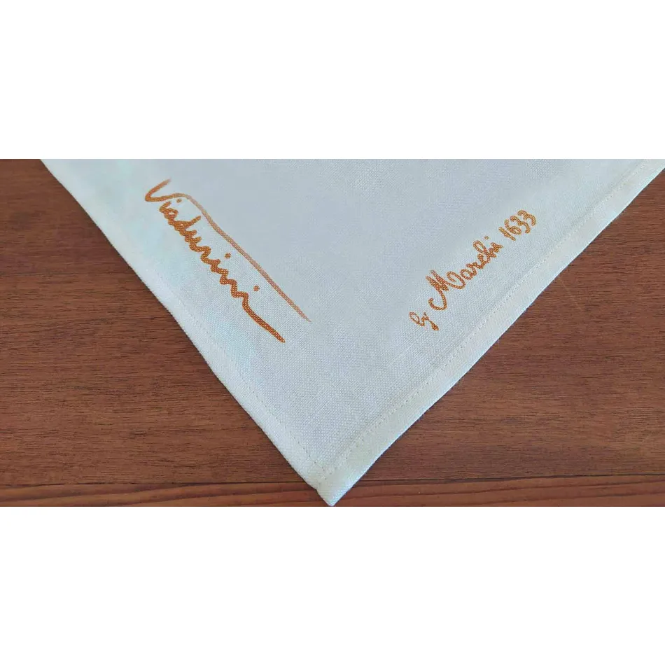 Nappe d'art italien avec pièce unique imprimée à la main en coton Viadurini