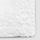 Nappe en lin blanc ou beurre avec motif rectangulaire en dentelle Farnèse - Kippel Viadurini