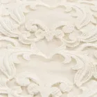 Nappe en lin blanc ou beurre avec motif rectangulaire en dentelle Farnèse - Kippel Viadurini