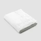Nappe en lin blanc ou beurre avec motif rectangulaire en dentelle Farnèse - Kippel Viadurini
