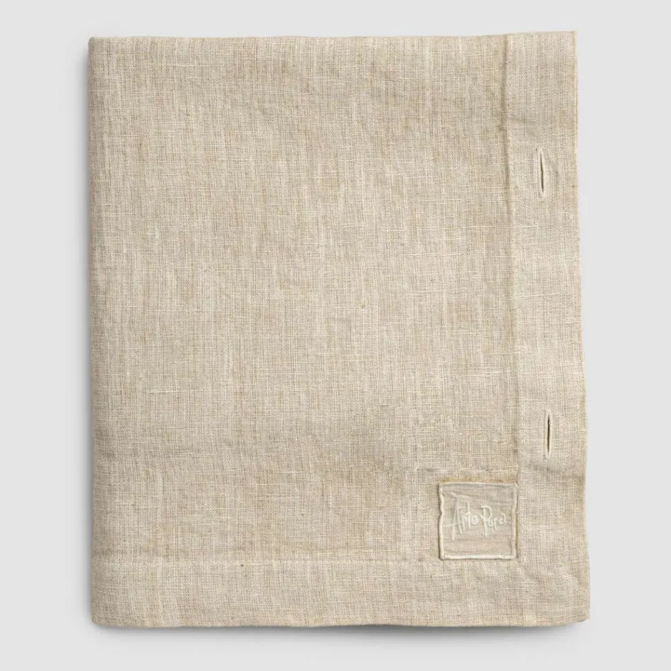 Nappe Rectangulaire en Lin avec Boutonnières et 10 Boutons, Luxe - Méditerranée Viadurini