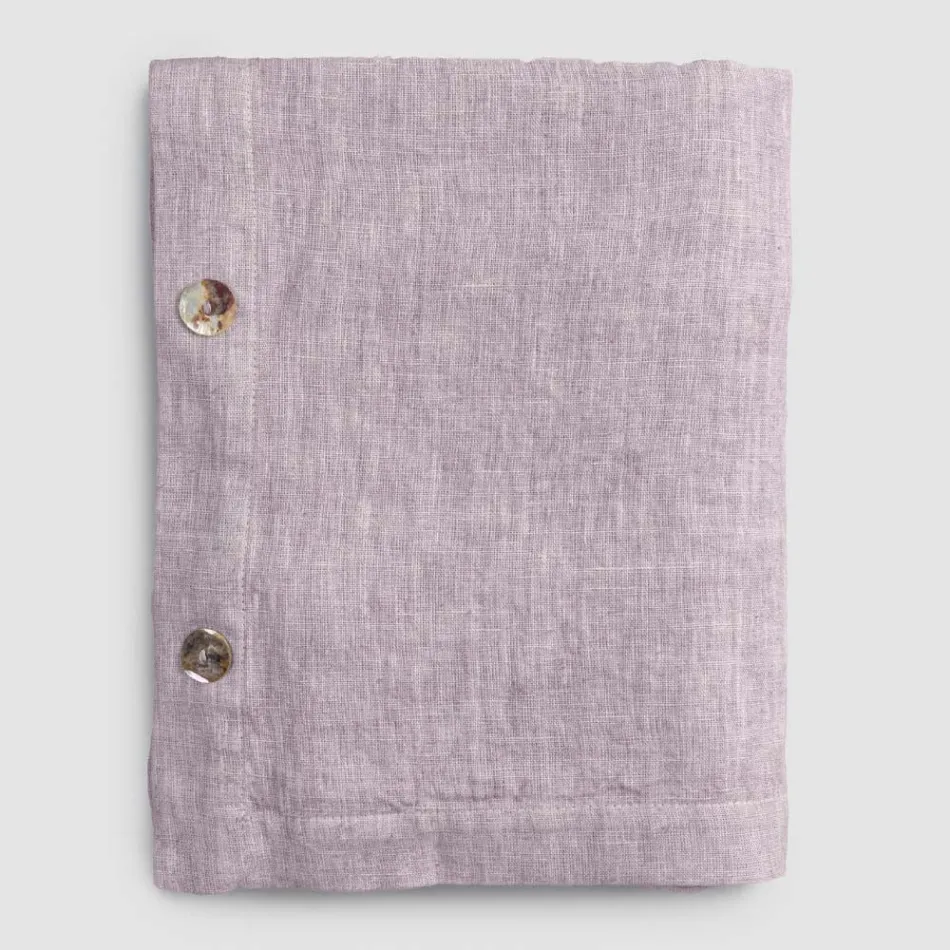 Nappe Rectangulaire en Lin avec Boutonnières et 10 Boutons, Luxe - Méditerranée Viadurini