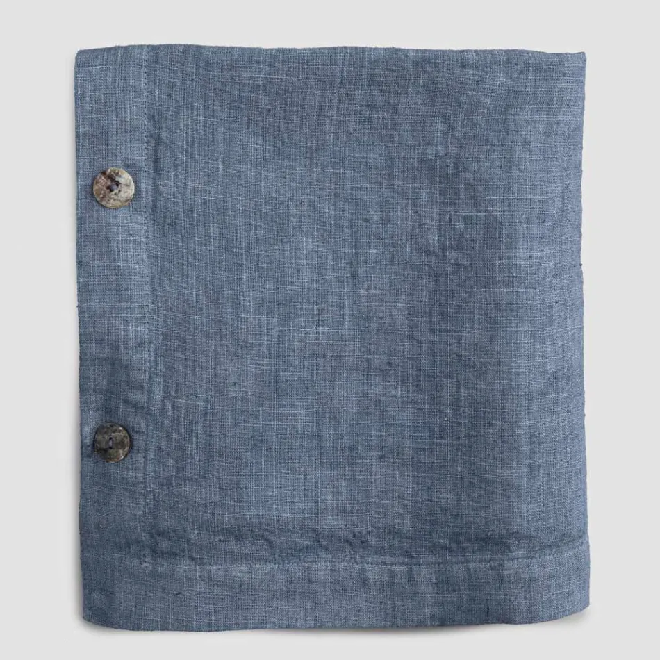 Nappe rectangulaire en lin avec boutonnières et 12 boutons de luxe - Méditerranée Viadurini