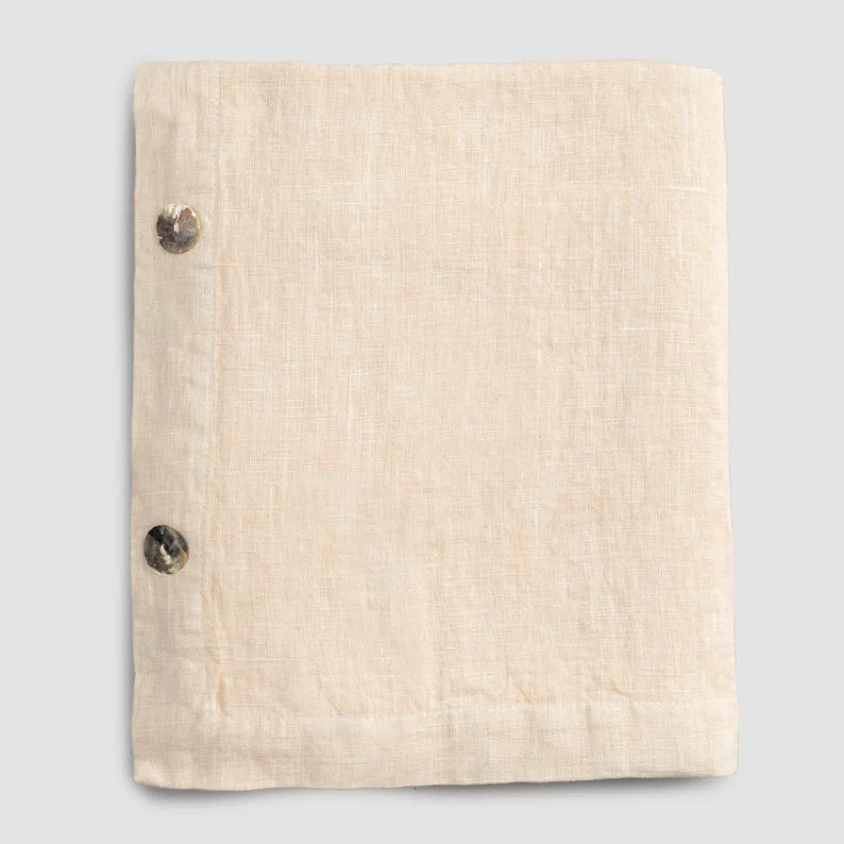 Nappe rectangulaire en lin avec boutonnières et 12 boutons de luxe - Méditerranée Viadurini