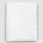 Nappe rectangulaire de luxe en lin blanc avec cadre ou dentelle - Davinci Viadurini