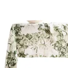 Nappe en lin imprimé et lavable avec un motif floral luxuriant - Caress Viadurini