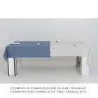 Nappe de Luxe Modulaire en Lin Coloré avec Boutonnières et 12 Boutons - Méditerranée Viadurini