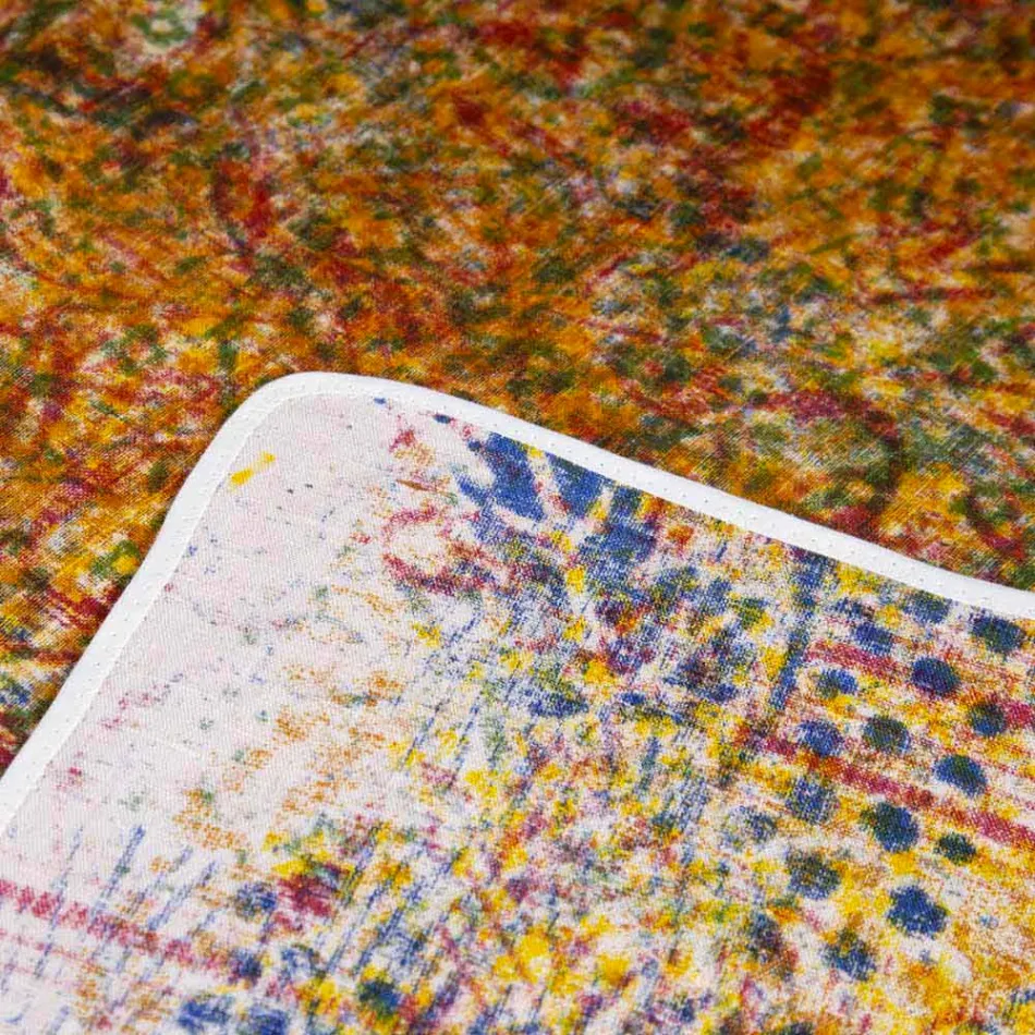 Nappe italienne de haute qualité en coton imprimé à la main - Marques Viadurini