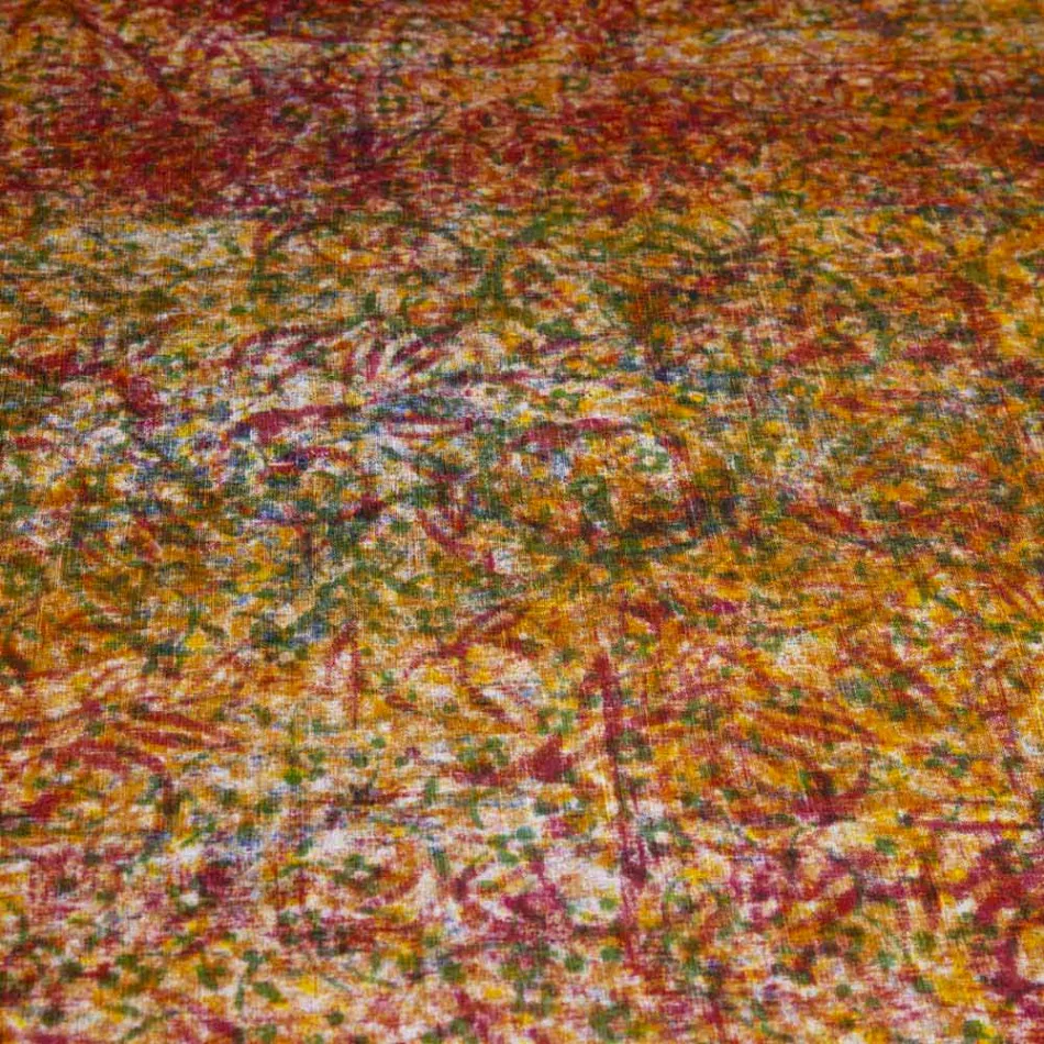 Nappe italienne de haute qualité en coton imprimé à la main - Marques Viadurini