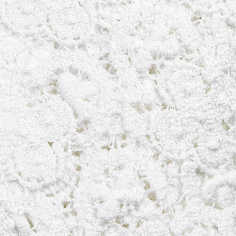 Nappe rectangulaire en lin et dentelle de coton Design de luxe italien - Olimpia Viadurini