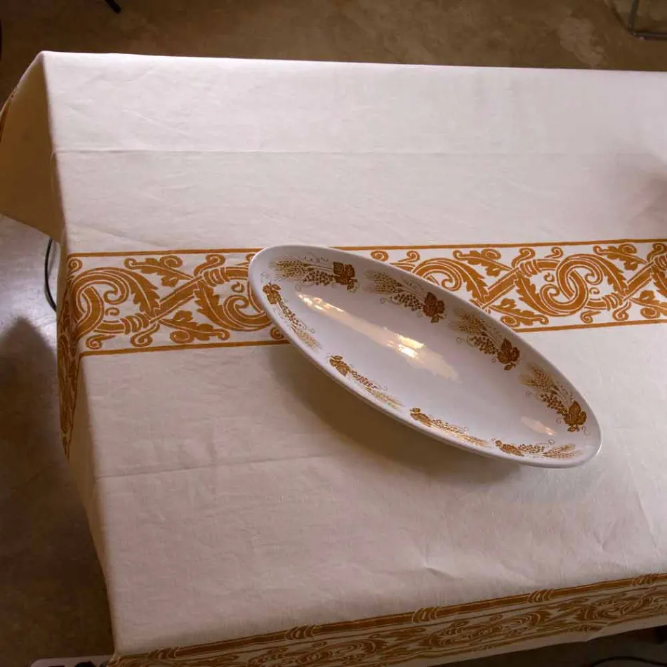 Nappe en coton et lin imprimé italien de haute qualité - Marques Viadurini