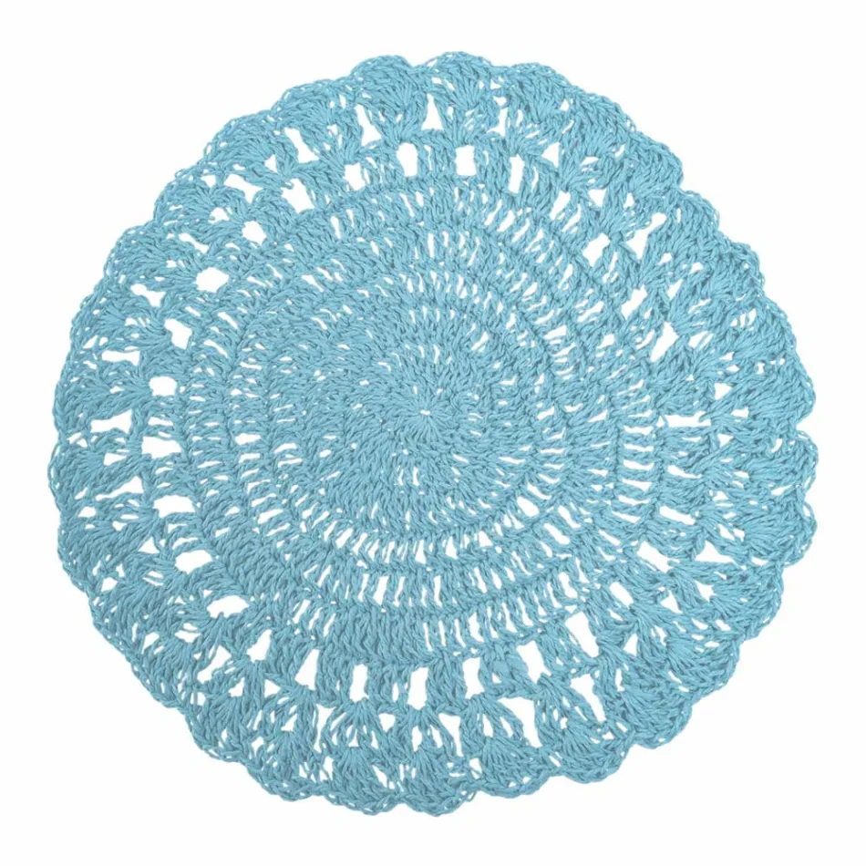 Napperon Rond Napperon Crochet Divers Couleurs 12 Pièces - Punzolo Viadurini