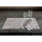Sets de table petit déjeuner en lin gris avec cristaux 2 pièces - Macanno Viadurini