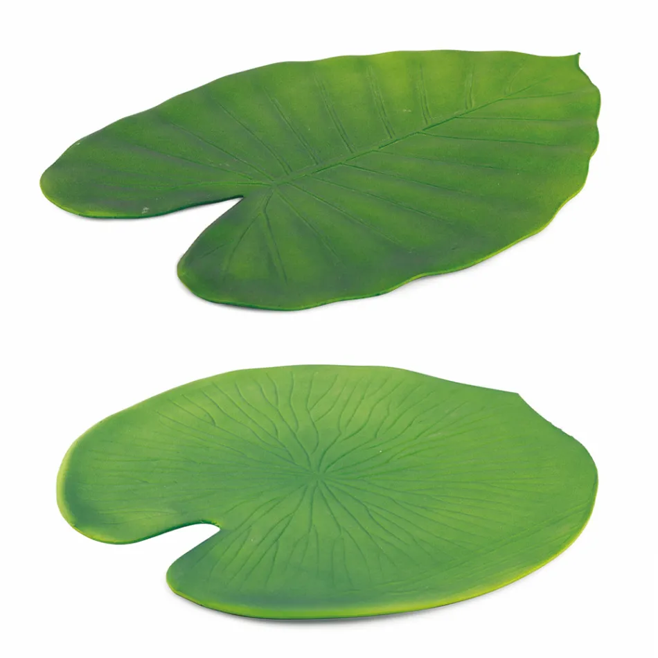 Napperons Petit Déjeuner Pvc Assortiment Feuilles Vertes ou Noires 12 Pcs - Esther Viadurini