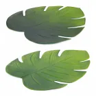 Napperons Petit Déjeuner Pvc Assortiment Feuilles Vertes ou Noires 12 Pcs - Esther Viadurini