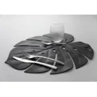 Napperons Petit Déjeuner Pvc Assortiment Feuilles Vertes ou Noires 12 Pcs - Esther Viadurini