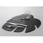 Napperons Petit Déjeuner Pvc Assortiment Feuilles Vertes ou Noires 12 Pcs - Esther Viadurini