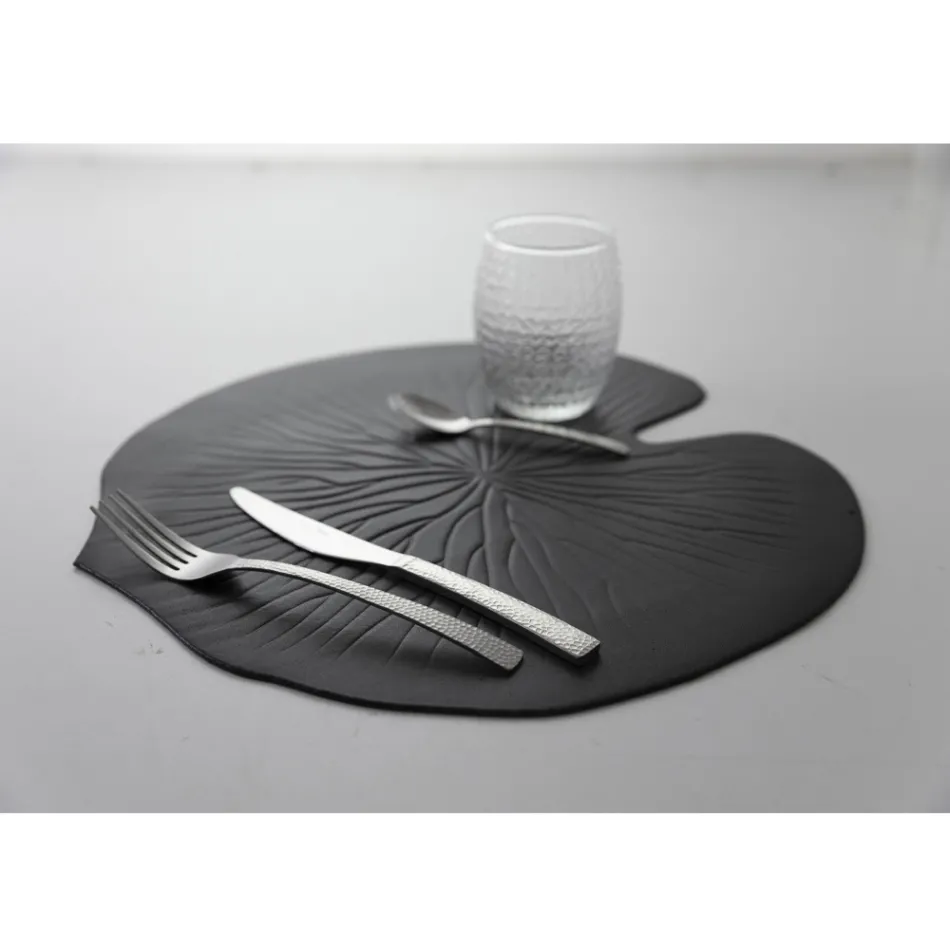 Napperons Petit Déjeuner Pvc Assortiment Feuilles Vertes ou Noires 12 Pcs - Esther Viadurini