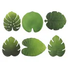 Napperons Petit Déjeuner Pvc Assortiment Feuilles Vertes ou Noires 12 Pcs - Esther Viadurini