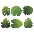 Napperons Petit Déjeuner Pvc Assortiment Feuilles Vertes ou Noires 12 Pcs - Esther