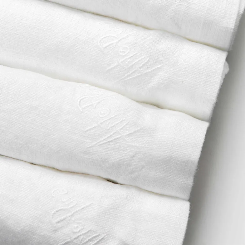 Serviettes de table 6 pièces au design raffiné Made in Italy - Virtu Viadurini