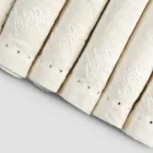 Serviettes en lin avec cristaux noirs ou beurre, 6 pièces Italian Luxury - Prezio Viadurini