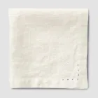 Serviettes en lin avec cristaux noirs ou beurre, 6 pièces Italian Luxury - Prezio Viadurini