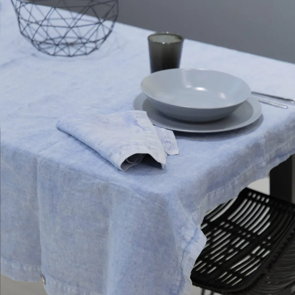 Serviettes en lin épais avec bord plié, différentes couleurs, 6 pièces - Onestini Viadurini