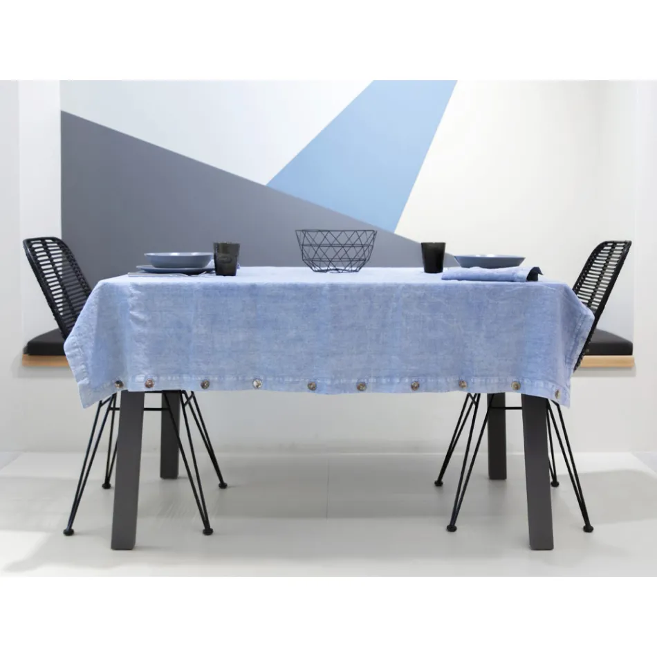 Serviettes en lin épais avec bord plié, différentes couleurs, 6 pièces - Onestini Viadurini