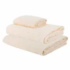 Trio de serviettes de bain en tissu éponge, visage et invité - Ginestra Viadurini