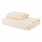 Trio de serviettes de bain en tissu éponge, visage et invité - Ginestra Viadurini