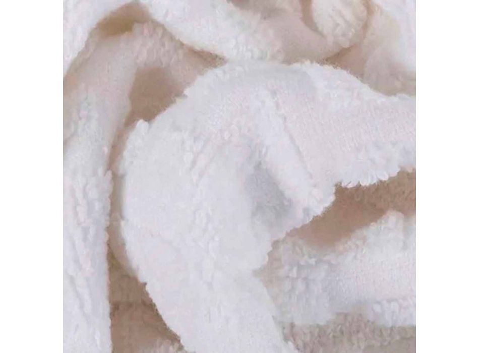 Trio de serviettes de bain en tissu éponge, visage et invité - Ginestra Viadurini